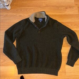 G.H. Bass & Co. Olive Turtleneck Sweater dadcore winter pullover SZ large